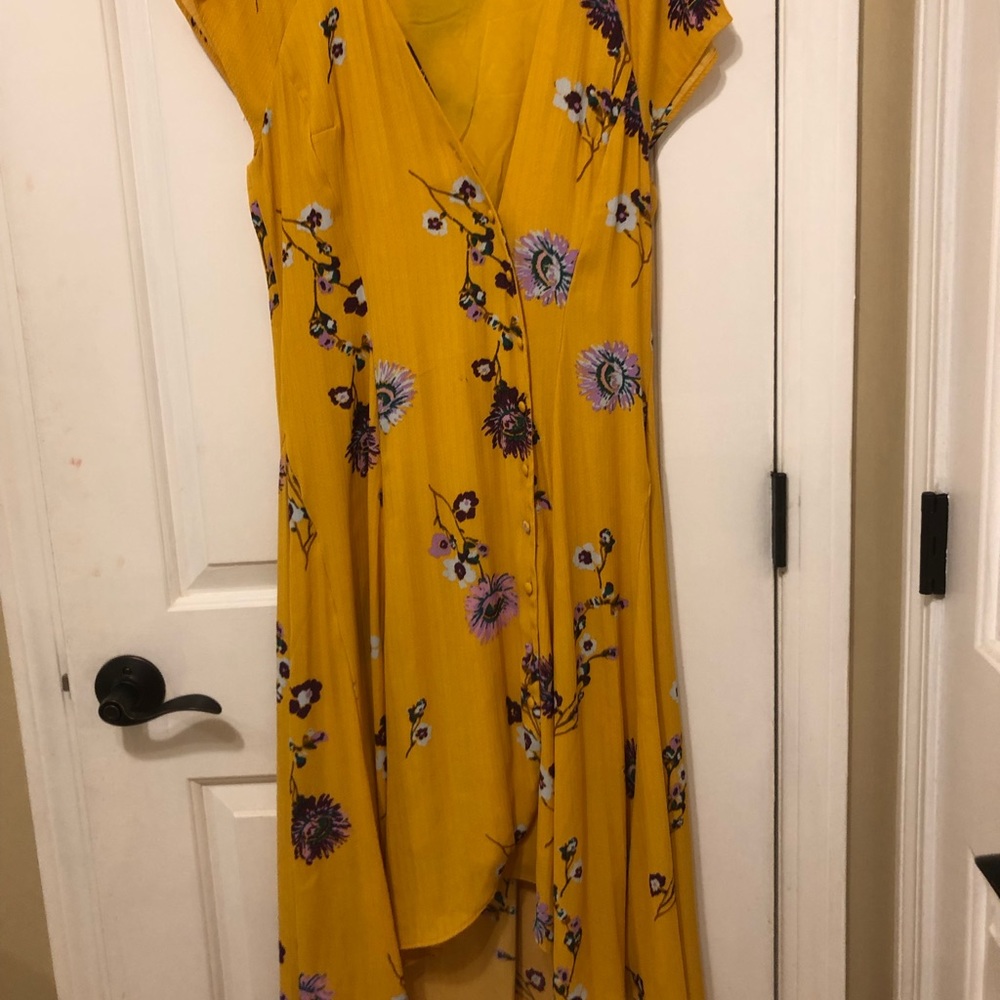 Free People Lost In You Floral Midi Dress (yellow)